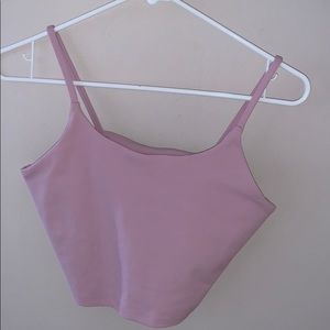 Crop top tank with built in bra